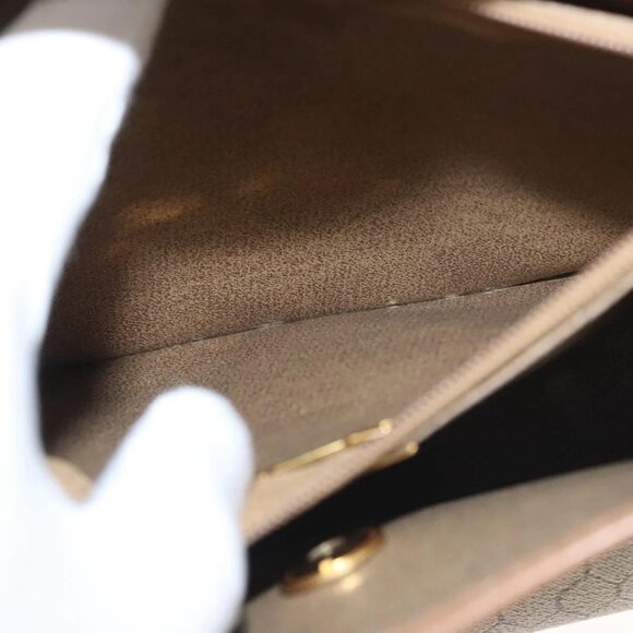 Christian Dior Honeycomb Canvas Hand Bag PVC Leather Beige Auth sw453 - Picture 11 of 16